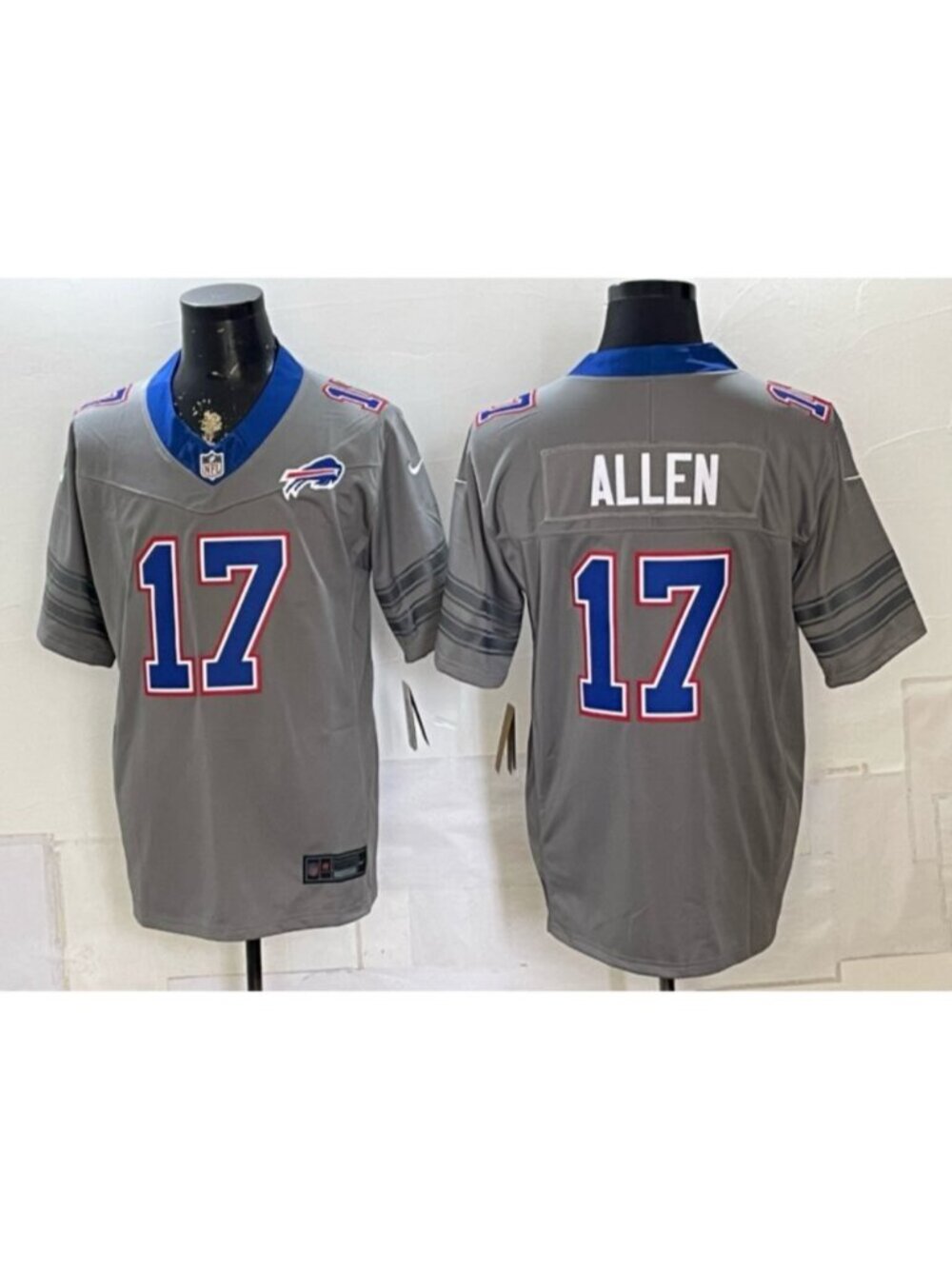 Josh Allen Gray Stitched Jersey Vapor